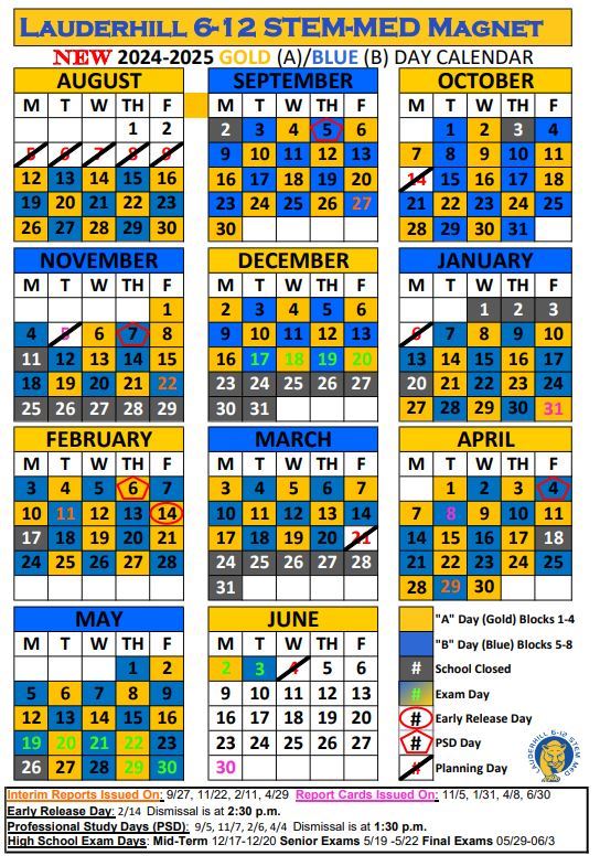  Block Calendar 2024-2025 Flyer